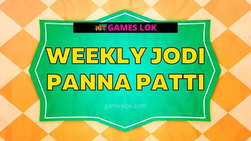 Weekly Jodi Panna Patti